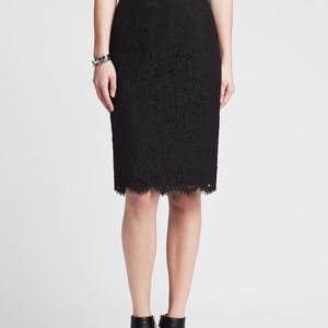 Black lace Banana Republic skirt